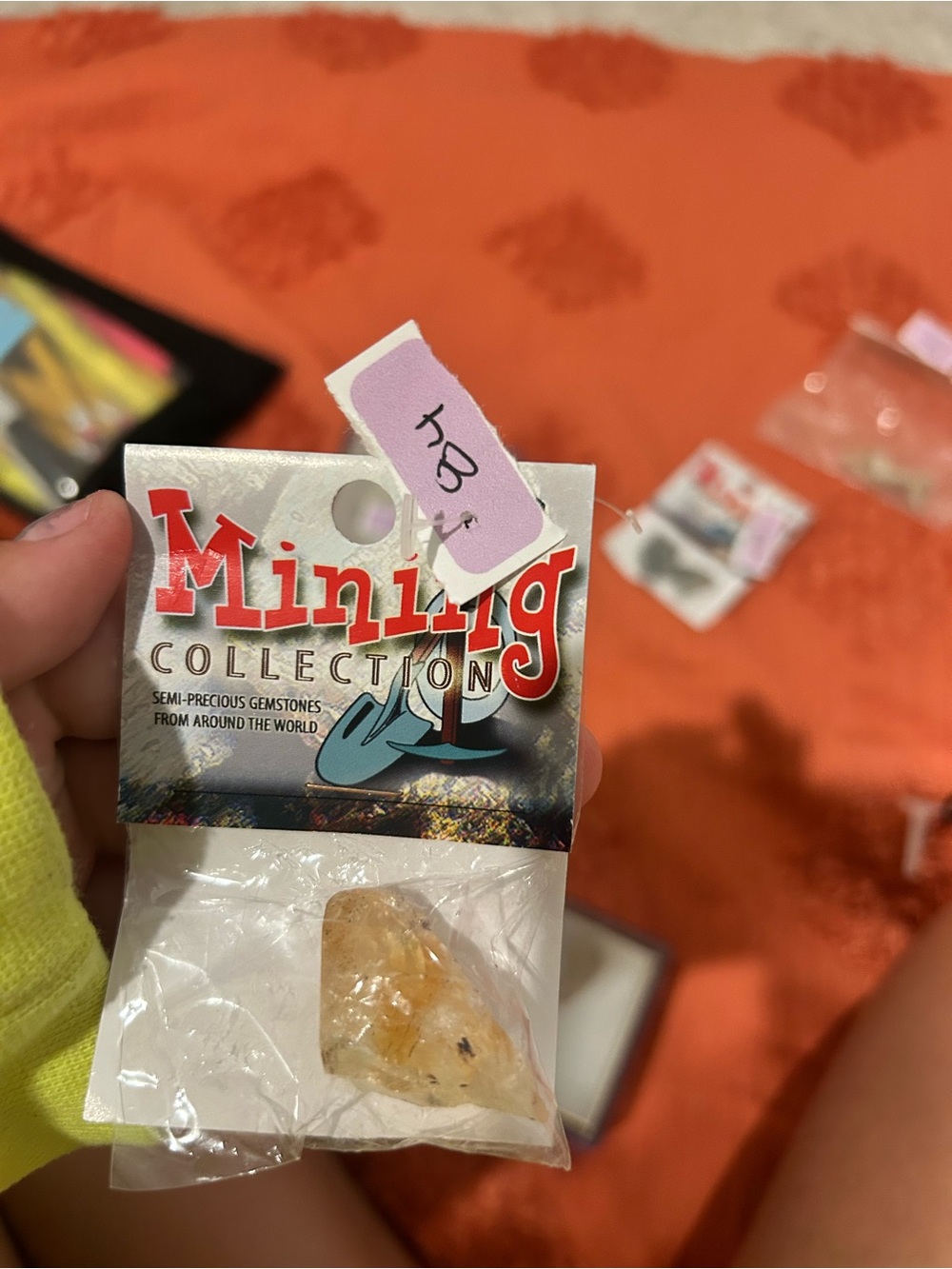 Kids Citrine Gemstone Pocket Stone - Yellow